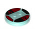 Dimensions Toy Tag 4 x 4 x 2/3 with 2 Studs for Harley Quinn #10 with Black and Red Diamonds Pattern: {прозрачно светло син}