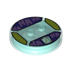Dimensions Toy Tag 4 x 4 x 2/3 with 2 Studs for The Joker #11 with Playing Cards and Medium Lavender 'HA HA' Pattern: {прозрачно светло син}