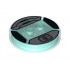 Dimensions Toy Tag 4 x 4 x 2/3 with 2 Studs for Cyborg #20 with Red Circle and Silver 'C' and Armor Plating Pattern: {прозрачно светло син}