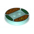 Dimensions Toy Tag 4 x 4 x 2/3 with 2 Studs for Aquaman #21 with Orange Scales and Yellow Symbol Pattern: {прозрачно светло син}