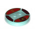 Dimensions Toy Tag 4 x 4 x 2/3 with 2 Studs for Kai #31 with Red and Gold Kai Symbol and Ninjago Logogram 'Fire' Pattern: {прозрачно светло син}