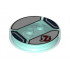 Dimensions Toy Tag 4 x 4 x 2/3 with 2 Studs for Stay Puft #35 with Ghostbusters Logo Pattern: {прозрачно светло син}