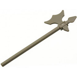 Minifigure, Weapon Halberd Elaborate: {тъмно сив}