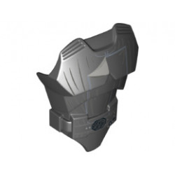 Large Figure Torso with SW Jedi Robe Pattern (Jedi Luke): {черен}