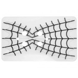 Plastic Cape and Collar with Black Spideweb Pattern, Sheet of 2 (Spider Lady): {прозрачен}