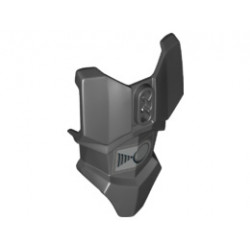 Large Figure Torso Armor 2 Chest Holes with Ball Joint Socket with Large Belt Buckle Pattern (Darth Vader): {черен}