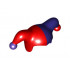Minifigure, Headgear Jester's Cap with Dark Purple Left Side and Dark Purple Pom Pom Right Side Pattern: {ярко червен}