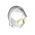 Minifigure, Head Modified SW C-3PO / K-3PO Protocol Droid with Yellow Eyes Pattern: {бял}
