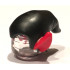 Minifigure, Headgear Hat, Elf Drooping with Pointed Ears with Black Top Pattern: {черен}