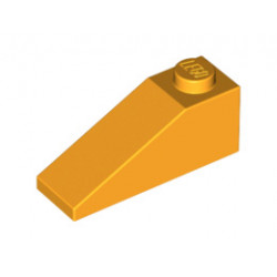 Покривна плочка 1X3/25°: {огнено жълто-оранжев}
