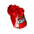 Minifigure, Head Modified Alien with Spikes on Top and Holes on Sides with Pointed Teeth and Orange Eyes Pattern: {ярко червен}