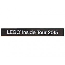 Tile 1 x 8 with 'LEGO Inside Tour 2015' Pattern: {черен}