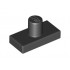 Tile, Modified 1 x 2 with Minifigure Head Post: {черен}