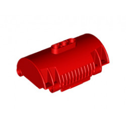 Cylinder Half 3 x 5 x 8 with Pin Holes: {ярко червен}