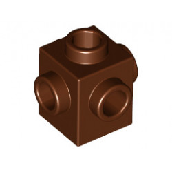 Тухличка 1X1 с 4 пъпки : {червеникаво-кафяв}