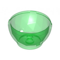 Container, Faceted, 4 x 4 x 1 2/3, Dragon Egg Bottom: {прозрачно зелен}
