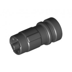Large Figure Weapon Lightsaber Hilt Half 2L with Axle Hole: {черен}