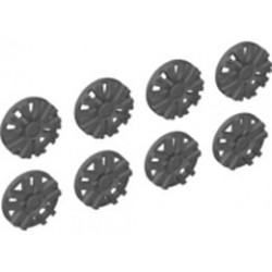 Wheel Cover 10 Spoke (Spokes in Pairs) and 10 Spoke Y Shape for Wheel 18976, 8 in Bag - 4 of Each (Multipack): {тъмно каменно сив}
