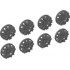 Wheel Cover 10 Spoke (Spokes in Pairs) and 10 Spoke Y Shape for Wheel 18976, 8 in Bag - 4 of Each (Multipack): {тъмно каменно сив}