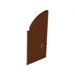 Door 1 x 4 x 7 2/3 Curved Top: {червеникаво-кафяв}