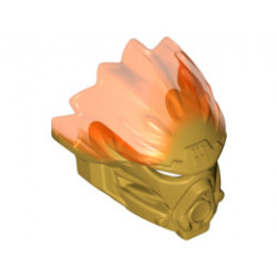 Bionicle Mask of Fire (Unity) with Marbled Trans-Neon Orange Pattern: {топло златист}
