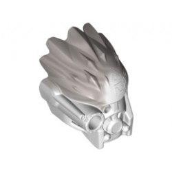 Bionicle Mask of Ice (Unity) with Marbled Flat Silver Pattern: {бял}