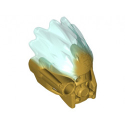 Bionicle Mask of Ice (Unity) with Marbled Trans-Light Blue Pattern: {топло златист}