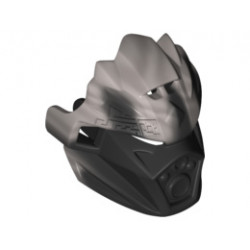 Bionicle Mask of Earth (Unity) with Marbled Flat Silver Pattern: {черен}