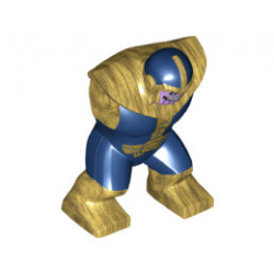 Body Giant, Thanos with Dark Blue Outfit and Lavender Face Pattern: {топло златист}