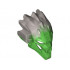Bionicle Mask of Jungle (Unity) with Marbled Flat Silver Pattern: {ярко зелен}