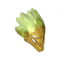 Bionicle Mask of Jungle (Unity) with Marbled Trans-Bright Green Pattern: {топло златист}