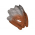 Bionicle Mask of Stone (Unity) with Marbled Flat Silver Pattern: {тъмно оранжев}