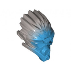 Bionicle Mask of Water (Unity) with Marbled Flat Silver Pattern: {тъмно небесносин}