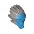 Bionicle Mask of Water (Unity) with Marbled Flat Silver Pattern: {тъмно небесносин}