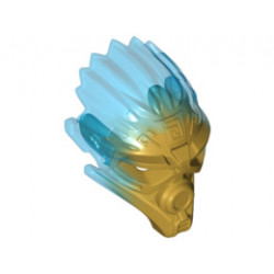 Bionicle Mask of Water (Unity) with Marbled Trans-Dark Blue Pattern: {топло златист}