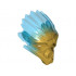 Bionicle Mask of Water (Unity) with Marbled Trans-Dark Blue Pattern: {топло златист}