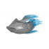 Bionicle Creature Head/Mask with Marbled Trans-Dark Blue Pattern: {сребърно метален}