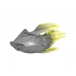 Bionicle Creature Head/Mask with Marbled Trans-Neon Green Pattern: {сребърно метален}