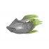 Bionicle Creature Head/Mask with Marbled Trans-Bright Green Pattern: {сребърно метален}