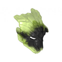 Bionicle Mask Umarak with Marbled Trans-Bright Green Pattern: {черен}