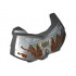 Large Figure Chest Armor Small with Reddish Brown Fur, Silver Armor and Tan Fangs Pattern: {черен}