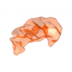 Bionicle Head Connector Block Eye/Brain Stalk - Small: {прозрачно флуорисциращо червеникаво оранжев}