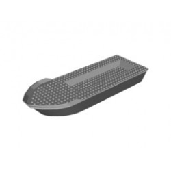 Boat, Hull Unitary 41 x 12 x 5 with Light Bluish Gray Top: {черен}