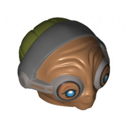 Minifigure, Head Modified SW Maz Kanata Pattern: {умерен нуга}