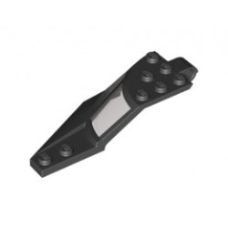 Windscreen 8 x 3 x 1 1/3 Half Right with Two Panes, Pin Hole and Trans-Black Glass: {черен}