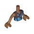Torso Mini Doll Friends Dark Blue and Dark Azure Shirt with Copper Armor and Strap Pattern, Medium Nougat Arms with Hands: {умерен нуга}