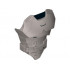Large Figure Torso with SW Gray Armor Pattern (Captain Phasma): {сребърно метален}