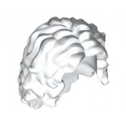 Minifigure, Hair Female Long Tousled with Center Part: {бял}