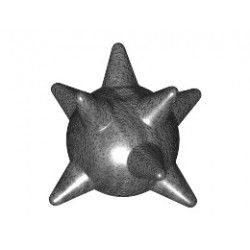 Minifigure, Weapon Spiked Ball / Flail / Mace: {титаниево метален}