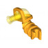 Arm Armored, Left with Trans-Yellow Shoulder and Pin (Nexo Knights Axl): {огнено жълто-оранжев}